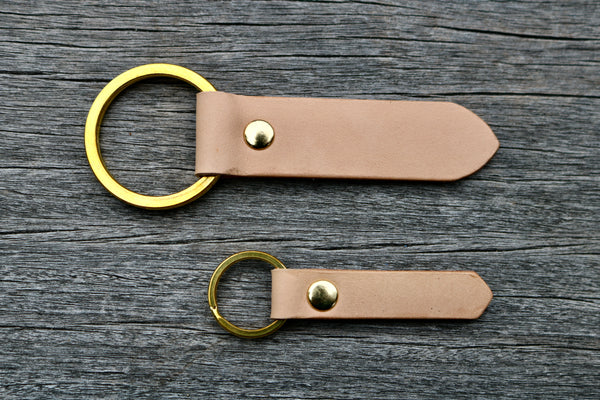 Leather Dog Tag or Keychain (Light Tan)