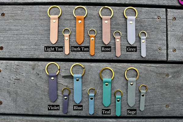 Leather Dog Tag or Keychain (Teal - L only)