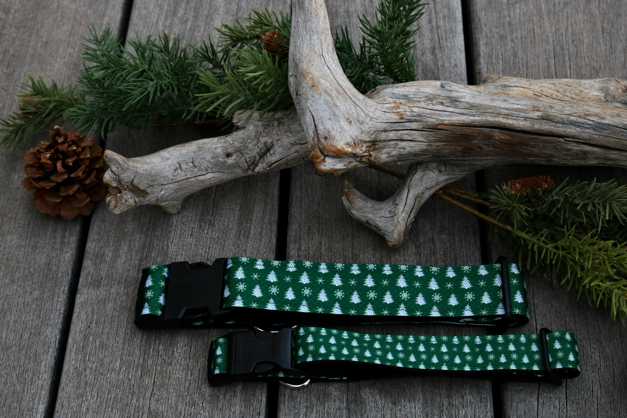 Green Christmas 1.5" Collar