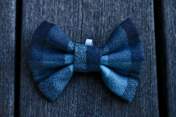 Glacier Plaid Pet Bow